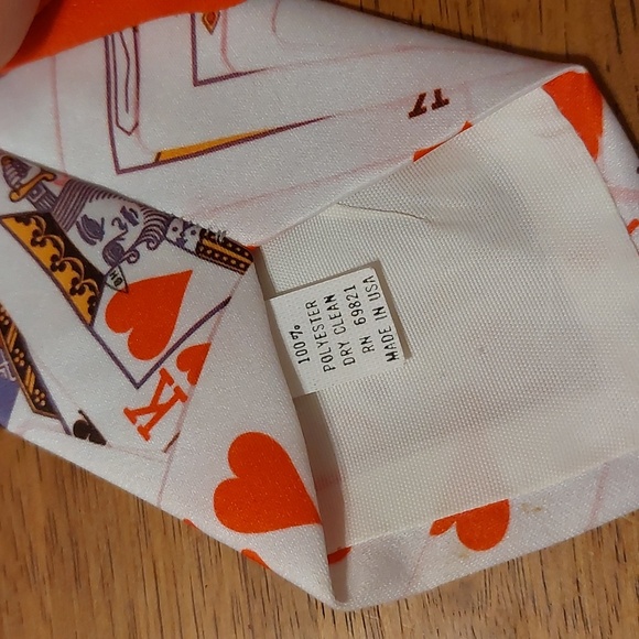 Ralph Marlin 1991 Novelty Casino Playing Cards Print Polyester Necktie USA Made - Picture 5 of 7